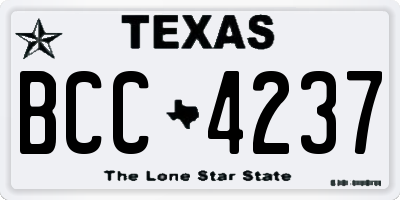 TX license plate BCC4237