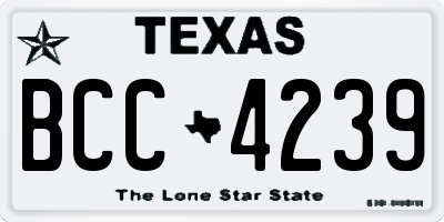 TX license plate BCC4239