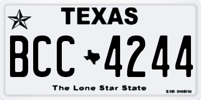 TX license plate BCC4244