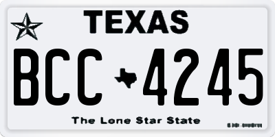 TX license plate BCC4245