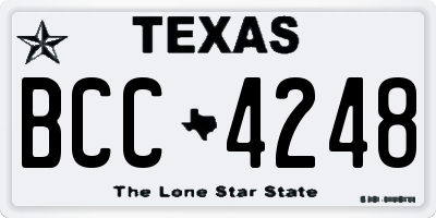 TX license plate BCC4248
