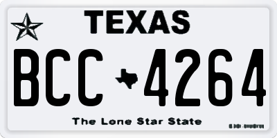 TX license plate BCC4264