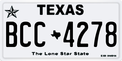 TX license plate BCC4278