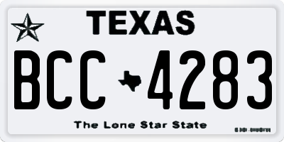 TX license plate BCC4283