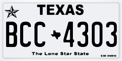 TX license plate BCC4303