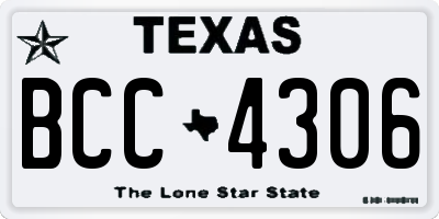 TX license plate BCC4306