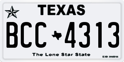 TX license plate BCC4313
