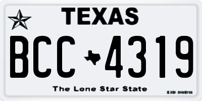 TX license plate BCC4319