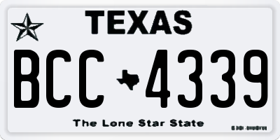 TX license plate BCC4339