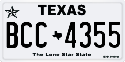 TX license plate BCC4355