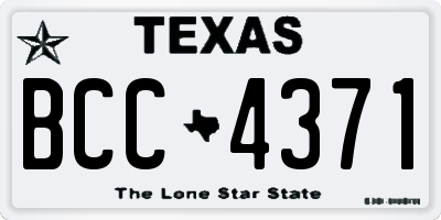 TX license plate BCC4371