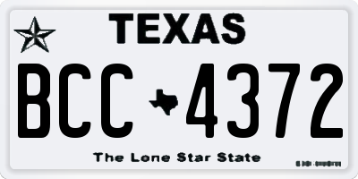 TX license plate BCC4372