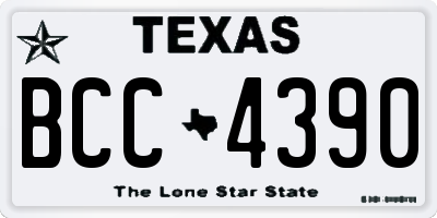 TX license plate BCC4390