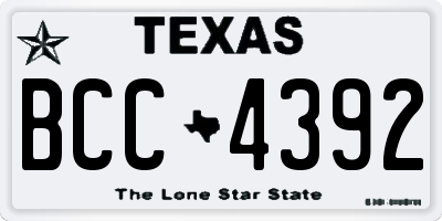 TX license plate BCC4392
