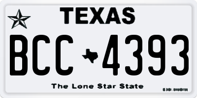 TX license plate BCC4393