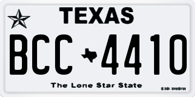 TX license plate BCC4410