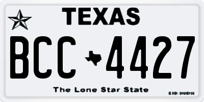 TX license plate BCC4427