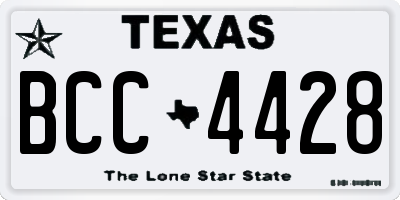 TX license plate BCC4428