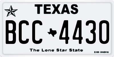 TX license plate BCC4430
