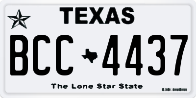 TX license plate BCC4437