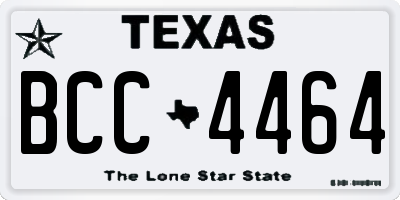 TX license plate BCC4464