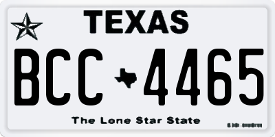 TX license plate BCC4465