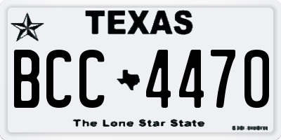 TX license plate BCC4470