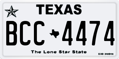 TX license plate BCC4474