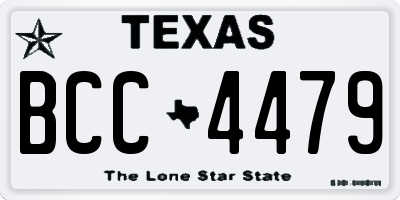 TX license plate BCC4479