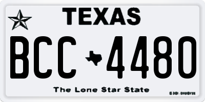 TX license plate BCC4480