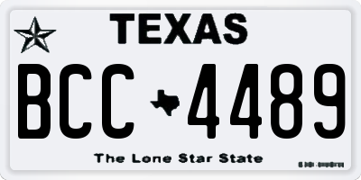 TX license plate BCC4489