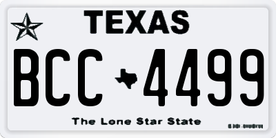 TX license plate BCC4499