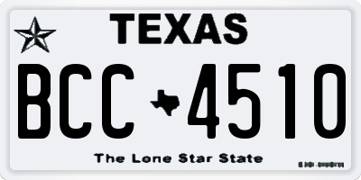 TX license plate BCC4510