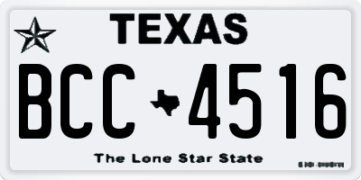 TX license plate BCC4516