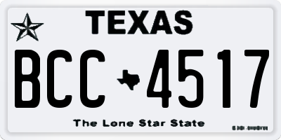 TX license plate BCC4517