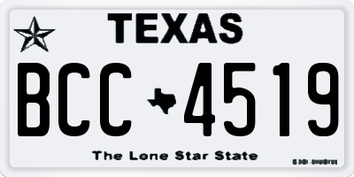 TX license plate BCC4519