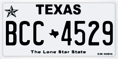 TX license plate BCC4529