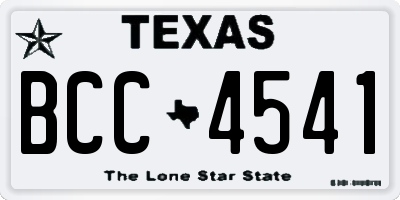 TX license plate BCC4541