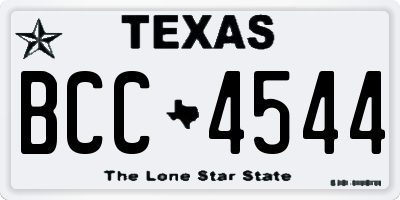 TX license plate BCC4544