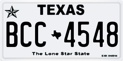 TX license plate BCC4548