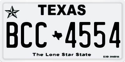 TX license plate BCC4554