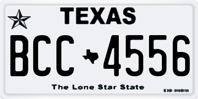 TX license plate BCC4556