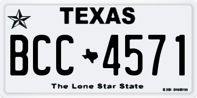 TX license plate BCC4571
