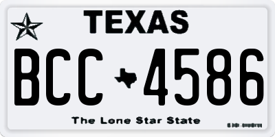 TX license plate BCC4586