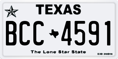 TX license plate BCC4591