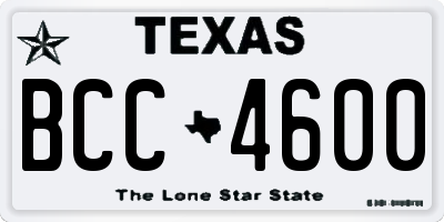 TX license plate BCC4600