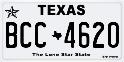 TX license plate BCC4620