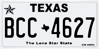 TX license plate BCC4627