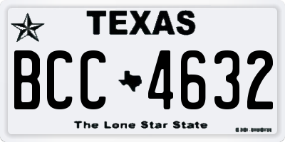 TX license plate BCC4632