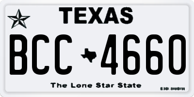 TX license plate BCC4660